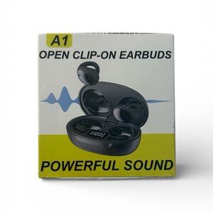 Open Clip-On Earbuds - Black